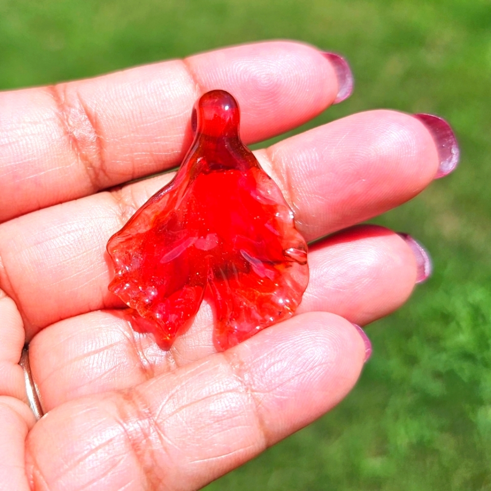Gorgeous Artisan Hand Blown Looped Glass Pendants. Summer Spring Colors